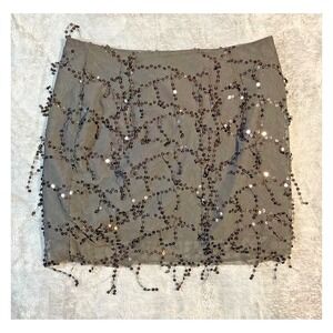 SHEIN Curve Black Sequin Skirt Size‎ 3XL